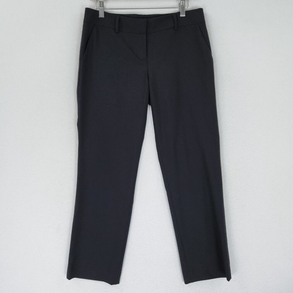 Laundry By Shelli Segal Pants Womens 4 Black Straight Leg Flat Front Trousers